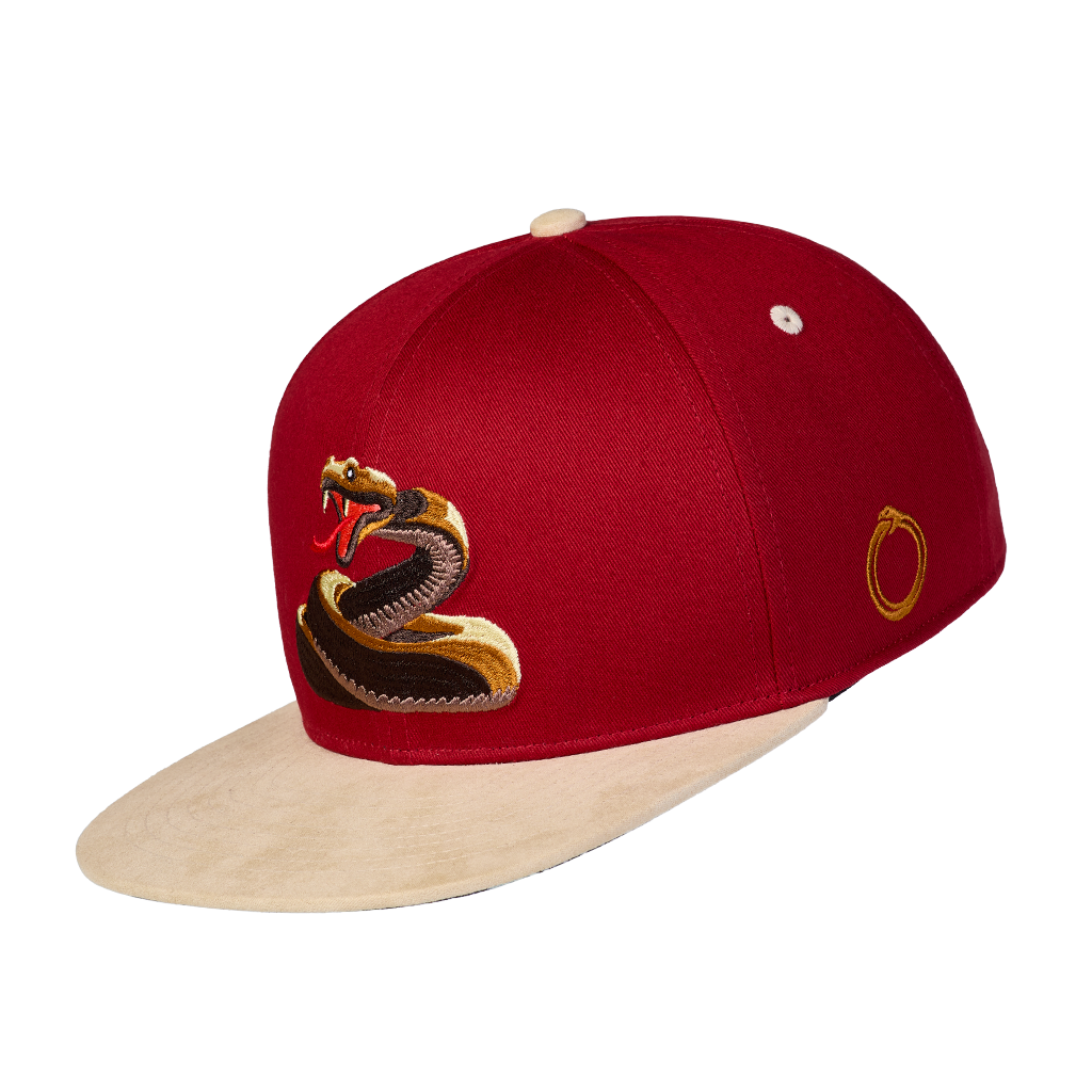 Snapback Cap Snake, Rust Red