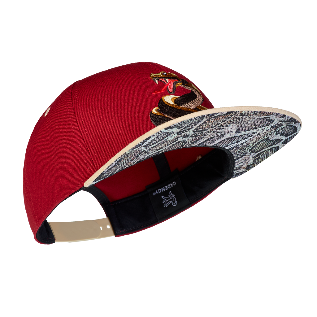 Snapback Cap Snake, Rust Red