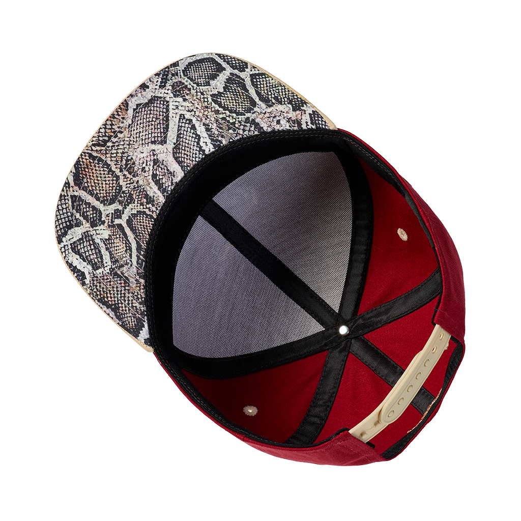 Snapback Cap Snake, Rust Red