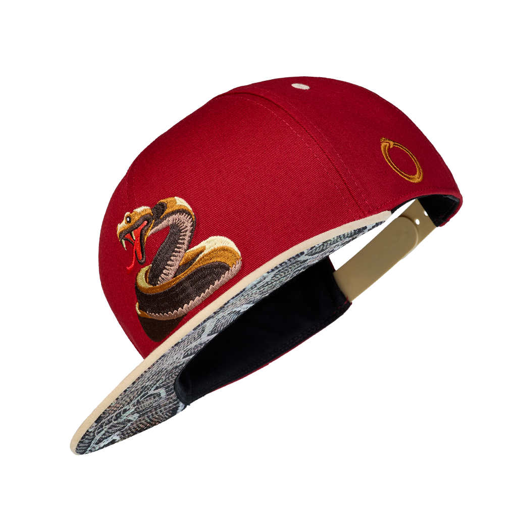 Snapback Cap Snake, Rust Red
