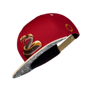 Snapback Cap Snake, Rust Red